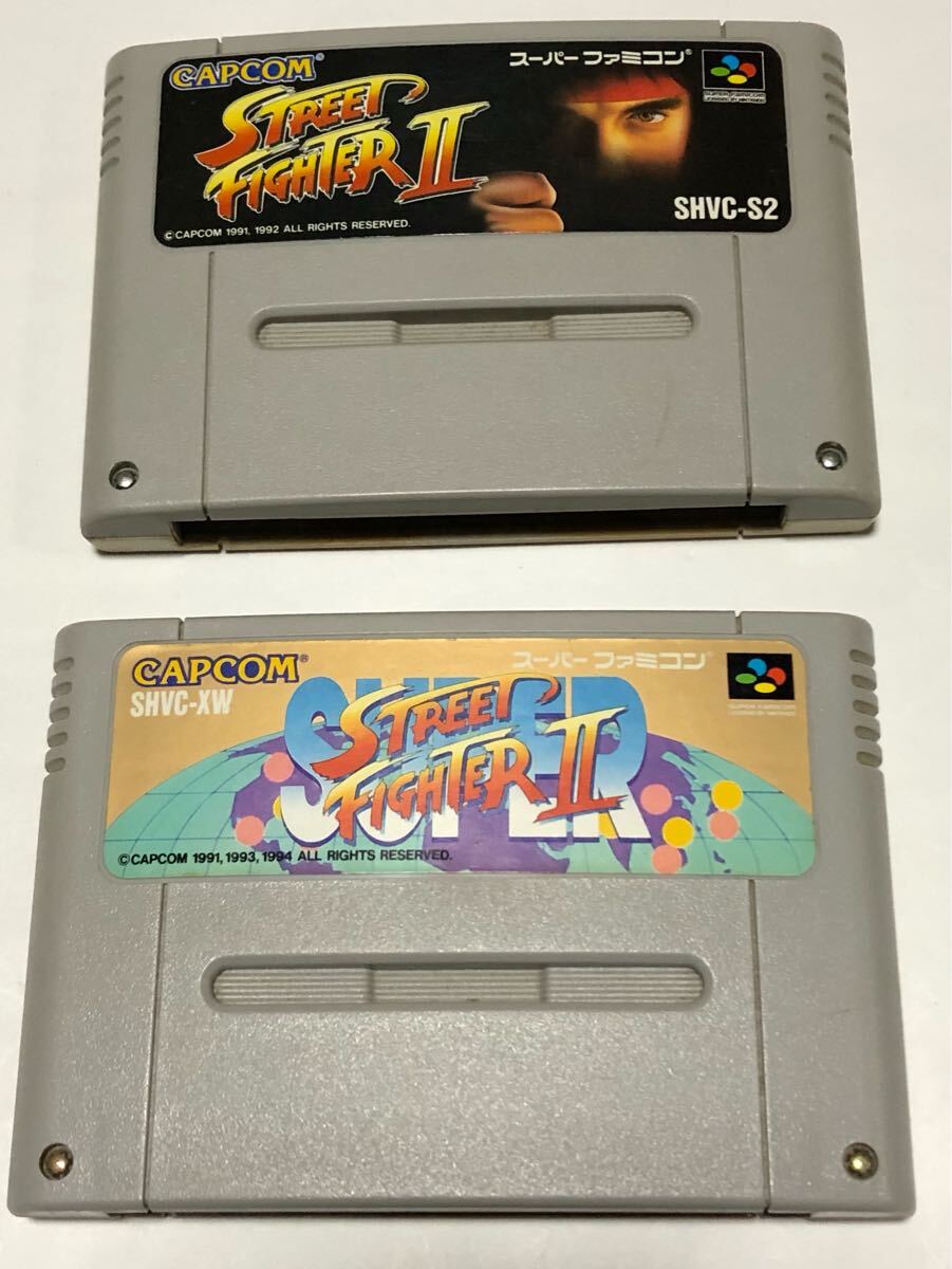 スーパーファミコン ストリートファイター2 スーパーストリートファイター2 2本セット 中古 動作確認済み 送料無料!!拍卖