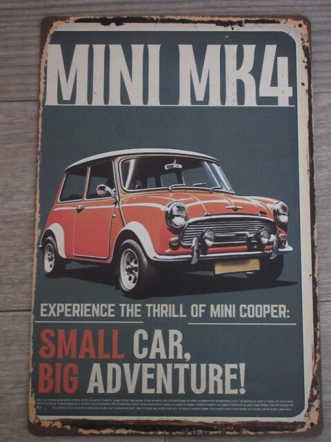 ミニクーパー メタルサイン ブリキ看板5426拍卖