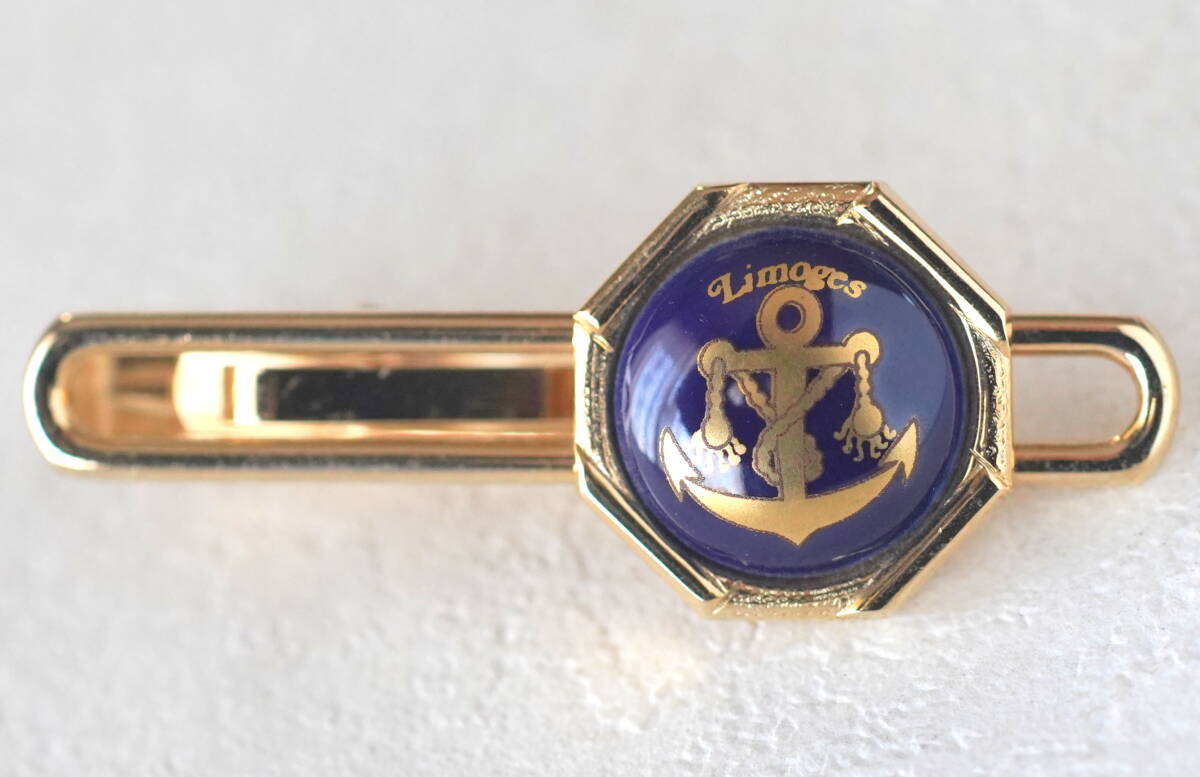 リモージュ LIMOGES 錨柄 八角形 タイピン ネクタイピン拍卖