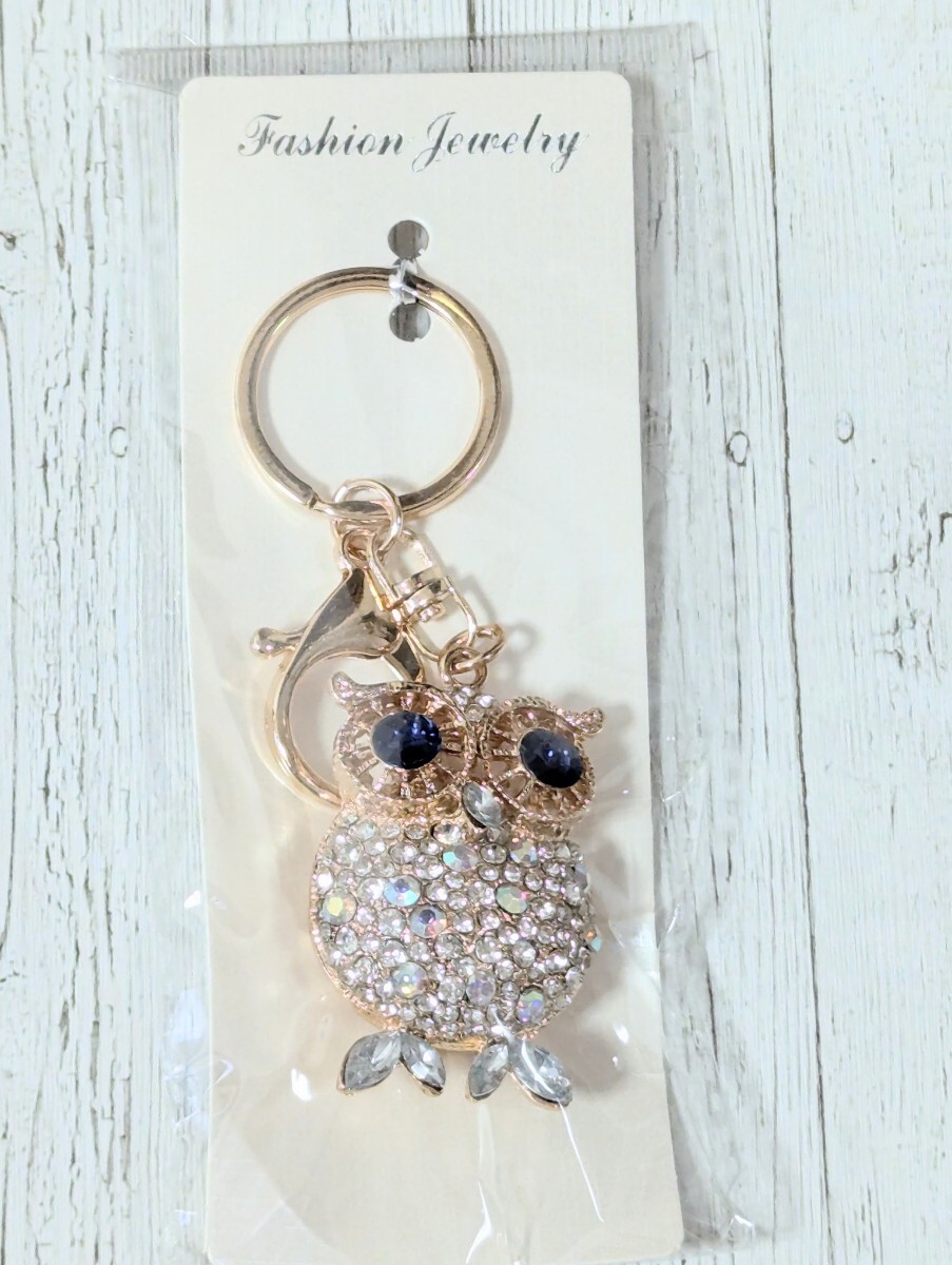 フクロウ 梟 キーホルダー キーチャーム バッグチャーム チャーム クリア 福拍卖