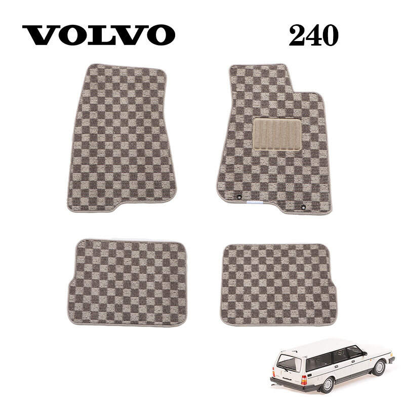 VOLVO ボルボ 240 セダン ワゴン 用 ベージュ フロアマット 右ハンドル 日本製 マット 240拍卖