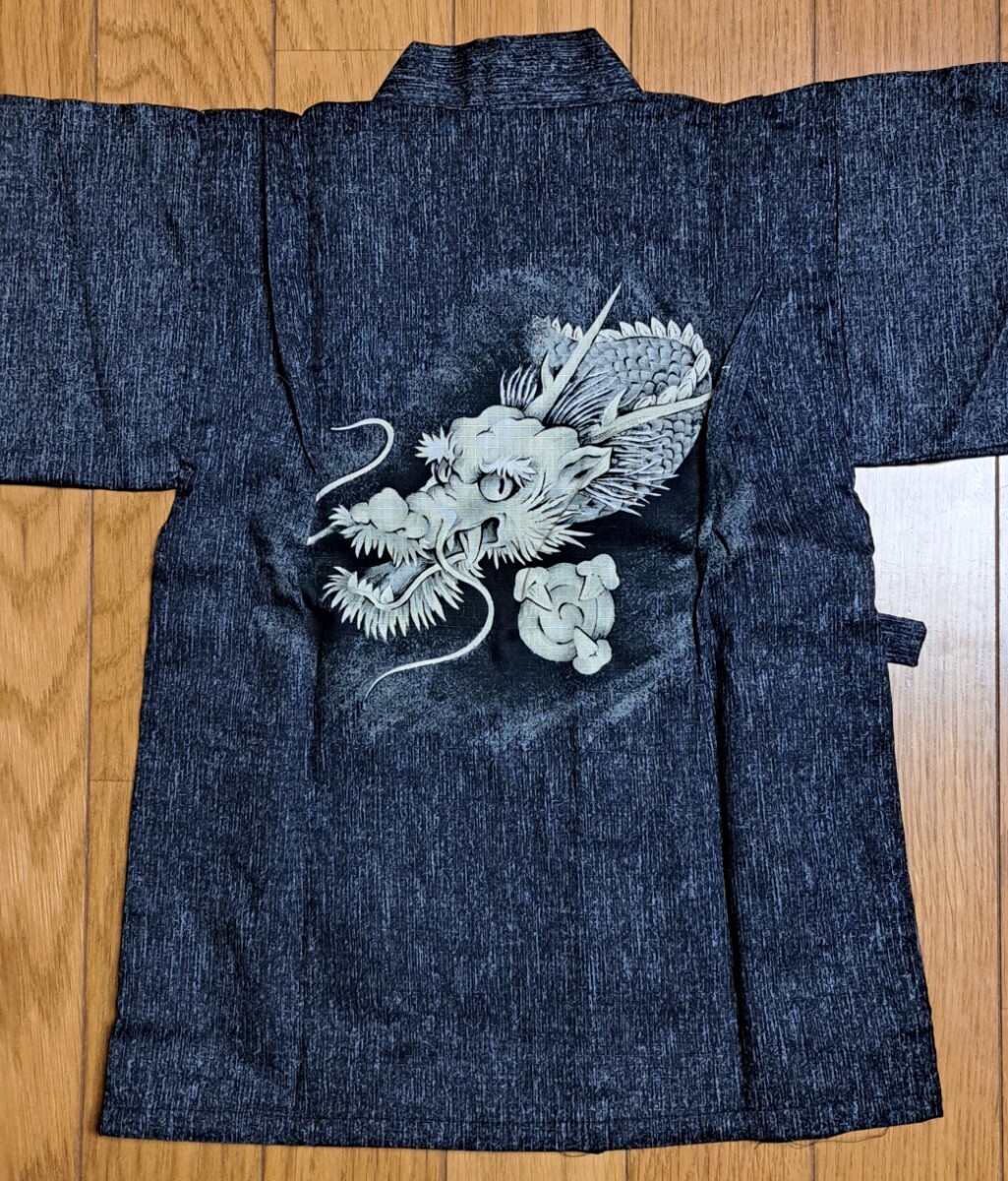 ★甚平★子供服★龍★キッズ★綿★しじら織★95★拍卖