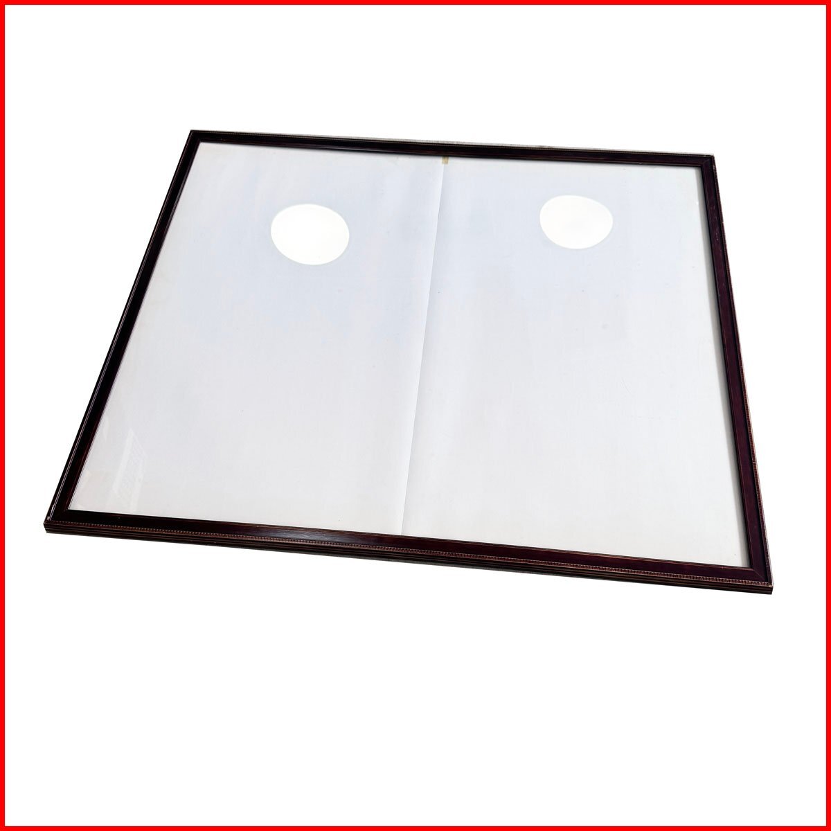 札幌市内配送¥3000 中古●大型額縁 木製フレーム●アクリル板 書道額 デッサン額 外寸121×101×2.5cm 一部傷みあり 現状品 札幌 206A拍卖