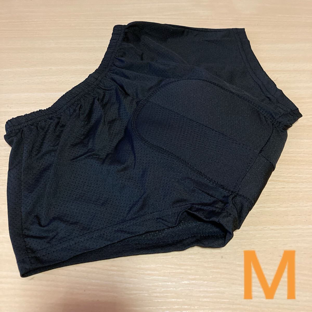☆ 新品!! サイクルショートインナーパンツ 3Dパッド付き Mサイズ ブラック × オレンジ ☆拍卖