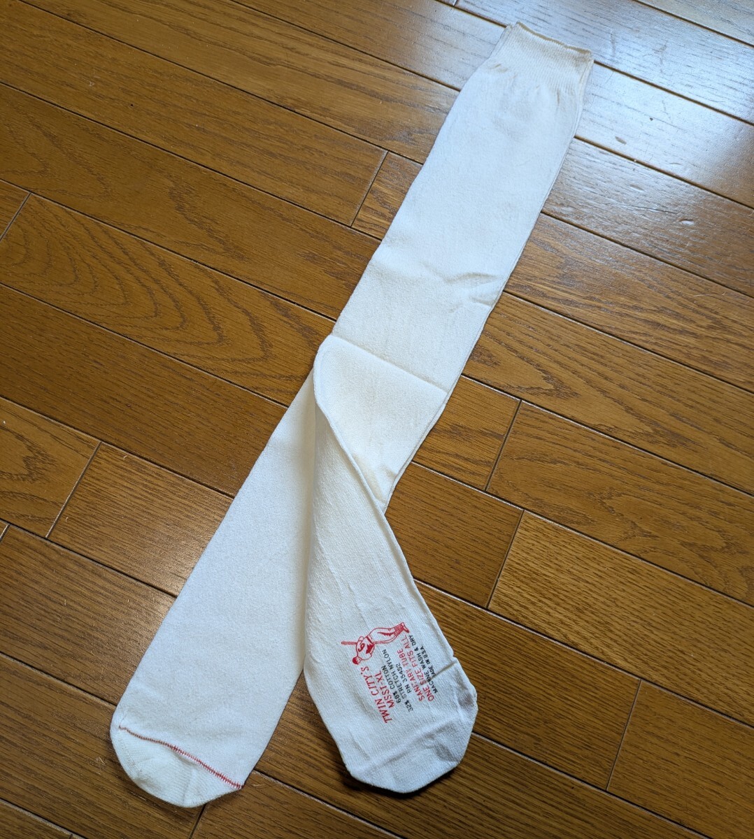 【野球 ソフトボール用】【TWIN CITY’S】アンダーソックス(ストッキング)・66 cm丈・MADE IN U.S.A・フリーサイズ・ヴィンテージ・稀少拍卖
