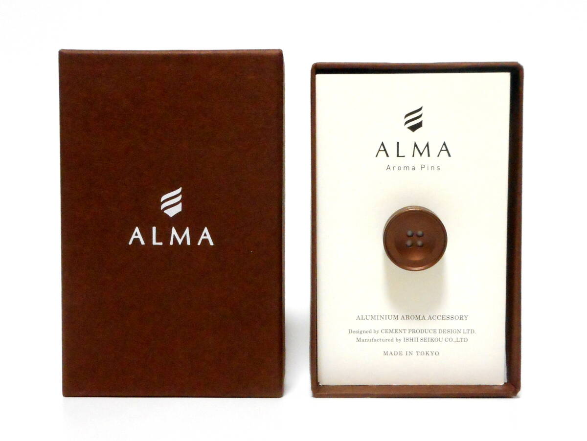 ALMA アルーマ Aroma アロマ ピンズ ピンバッジ マットブラウン 香りアクセサリー拍卖