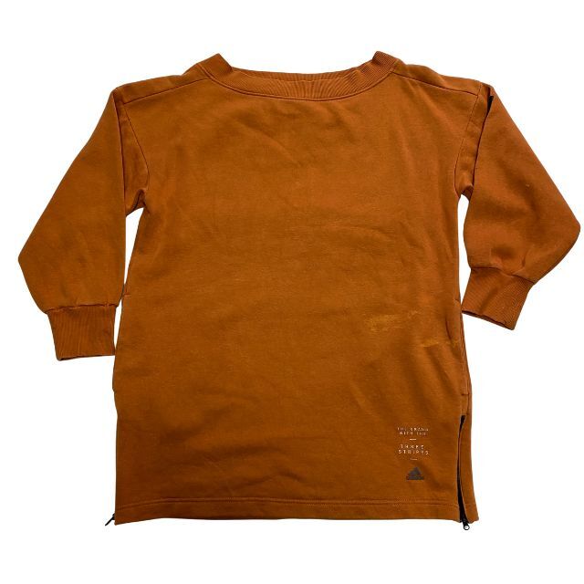 アディダス ロング丈 ボートネック スウェット トレーナー スリーストライプ adidas 両サイド裾ジッパー 裏起毛 3本ライン 雅瀬1269拍卖