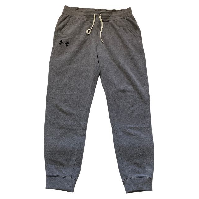 美品 大きいサイズ アンダーアーマー スウェットパンツ リブパンツ 軽量 UNDER ARMOUR 裏起毛 防寒 保温 グレー 雅瀬1336拍卖