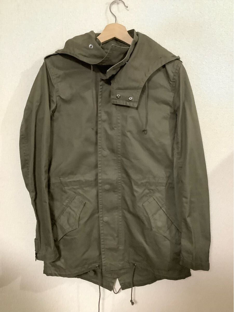 NANO-UNIVERSE ナノユニバース コットンジャケット ミリタリージャケット マウンテンパーカー オリーブ セレクト メンズ M拍卖