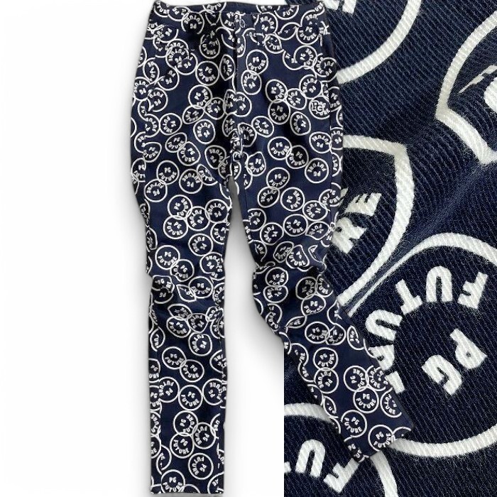 PEARLY GATES パーリーゲイツ 定価2.9万 コットン混ツイル ニコちゃん ストレッチ パンツ ゴルフ レディース 2131012 121 0▲036▼50221w03拍卖