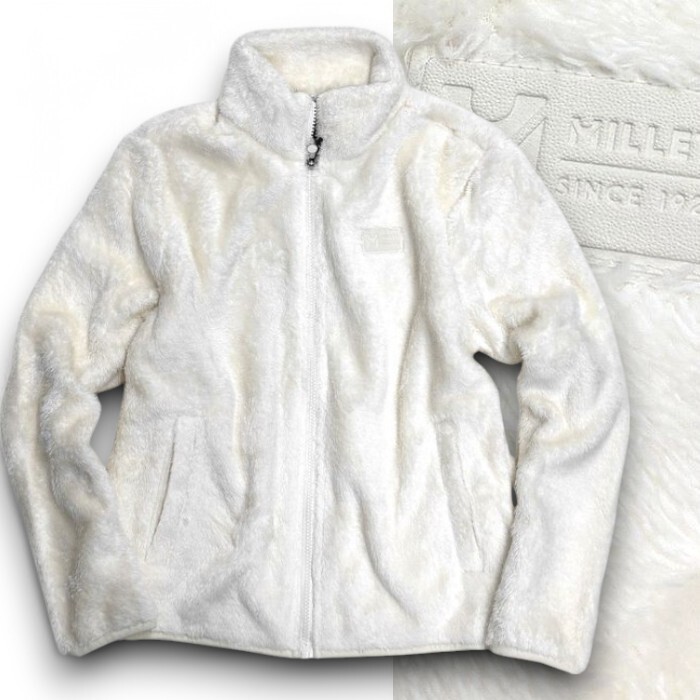MILLET ミレー 新品 ワンポイント ロゴ 刺繍 アリジャケット ボアフリース ブルゾン ジャケット 80131 オフホワイト系 90 ▲031▼30616h05拍卖