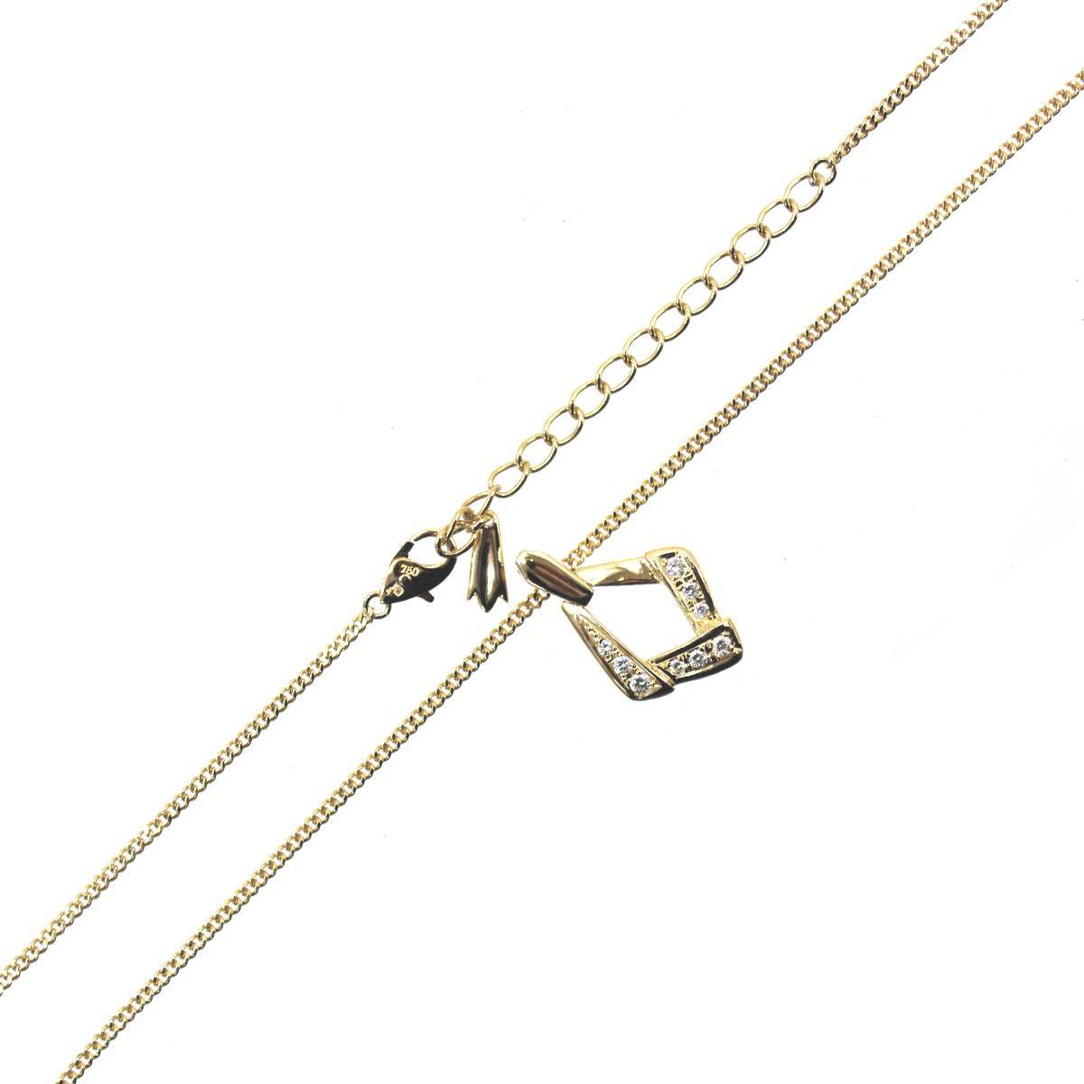 POLA/ポーラ K18 750 ゴールド ダイヤ デザイン ペンダント ネックレス アジャスター付き 40~44.5cm 0.17ct 8.4g KA Aランク拍卖