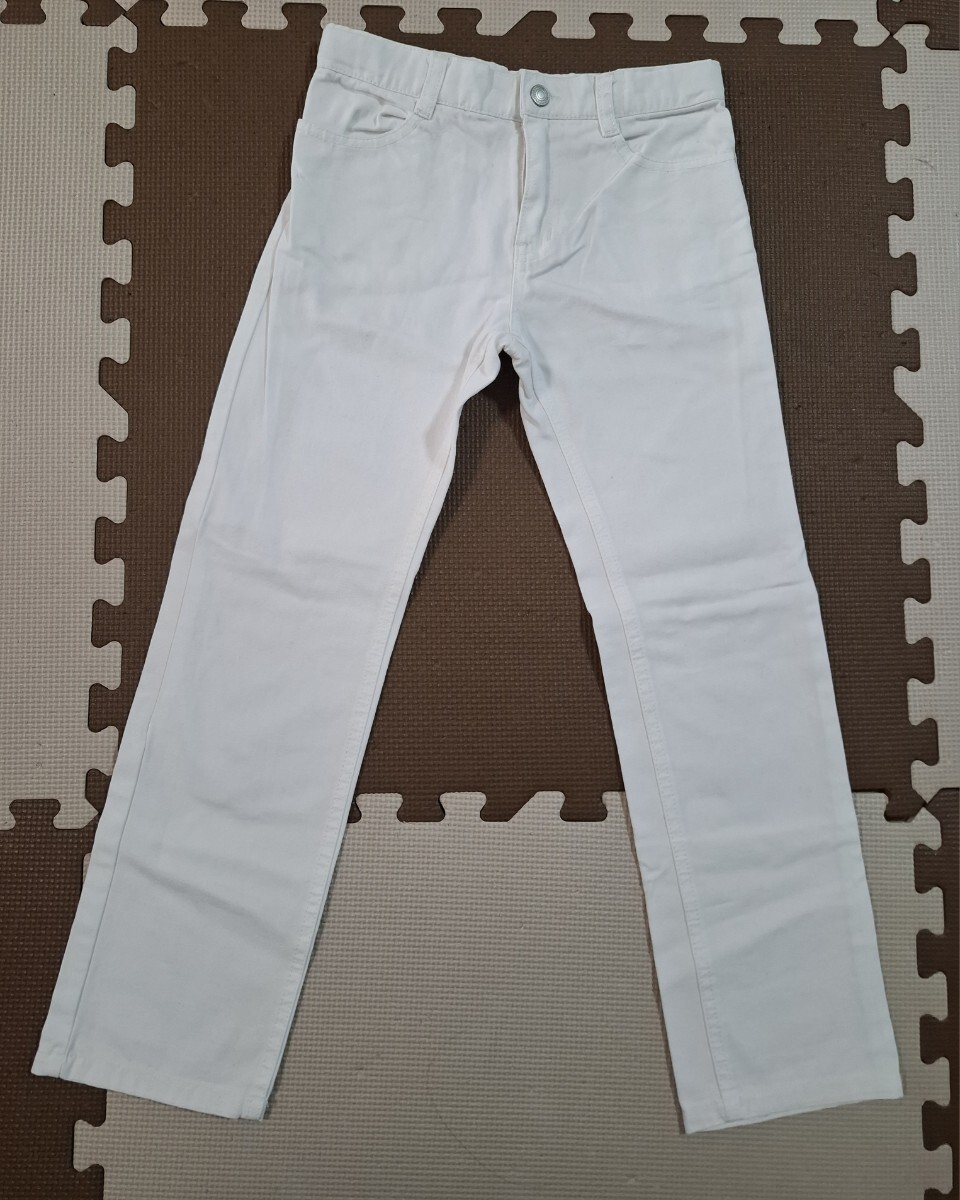 KIDS130サイズ☆ホワイトストレートパンツ拍卖