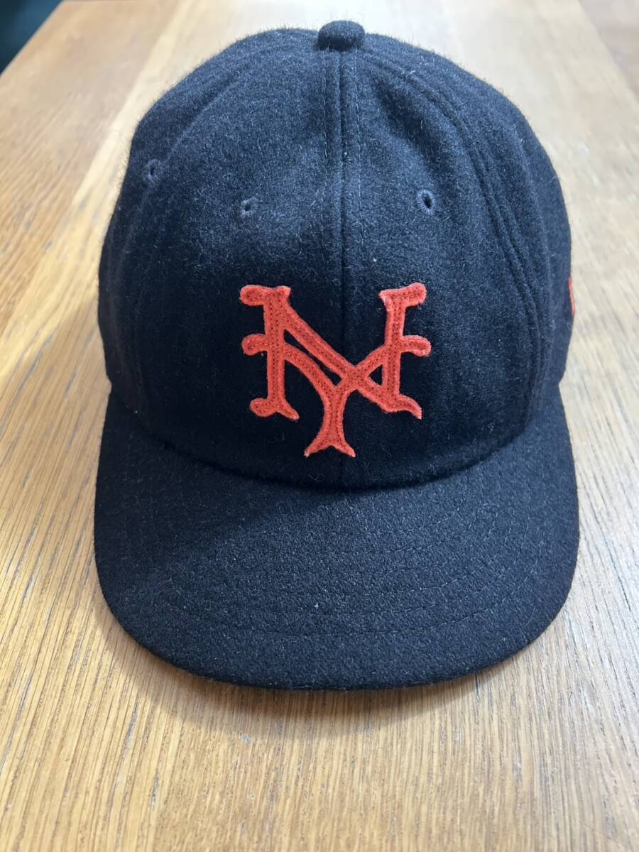 NEW ERA ニューエラ NEW YORK YANKEES CAP 中国製 ヤンキース オールドロゴ 黒色系 サイズ7 1/8 程度良 少汚れ有 COOPERS TOWN COLLECTION 拍卖