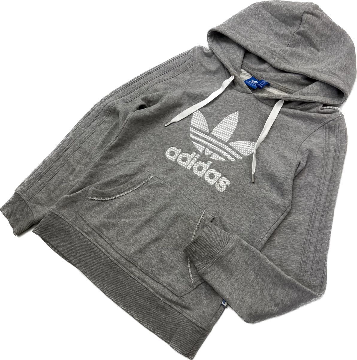 adidas ☆ トレフォイル プリント スウェット プルオーバー パーカー レディース OT スポーツ デイリーユース 人気 定番 アディダス■M201拍卖