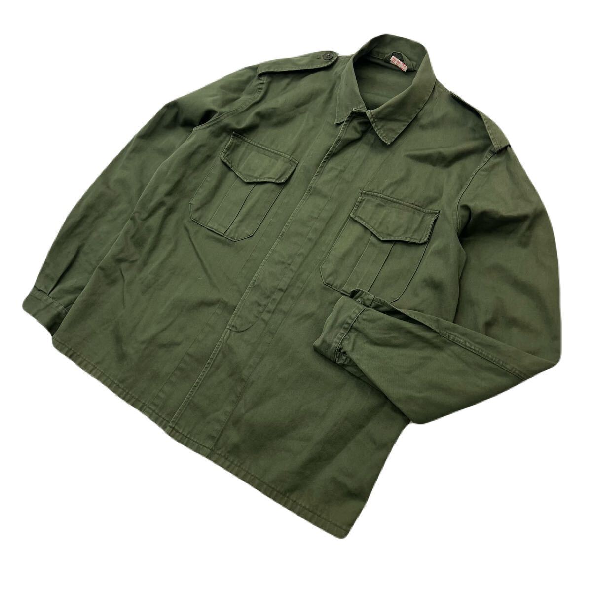 BEGETEX ベルギー軍 ミリタリーシャツ ファティーグ ジャケット コンバット グリーン メンズ M 41 秋冬 アメカジ ストリート 古着■S4249拍卖