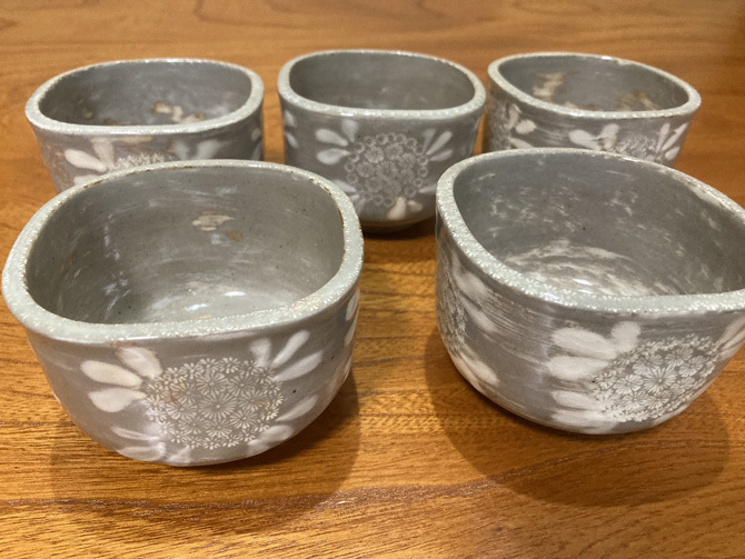 向付(鉢)揃 京焼三島向付 陶楽(森里良三) 1021拍卖