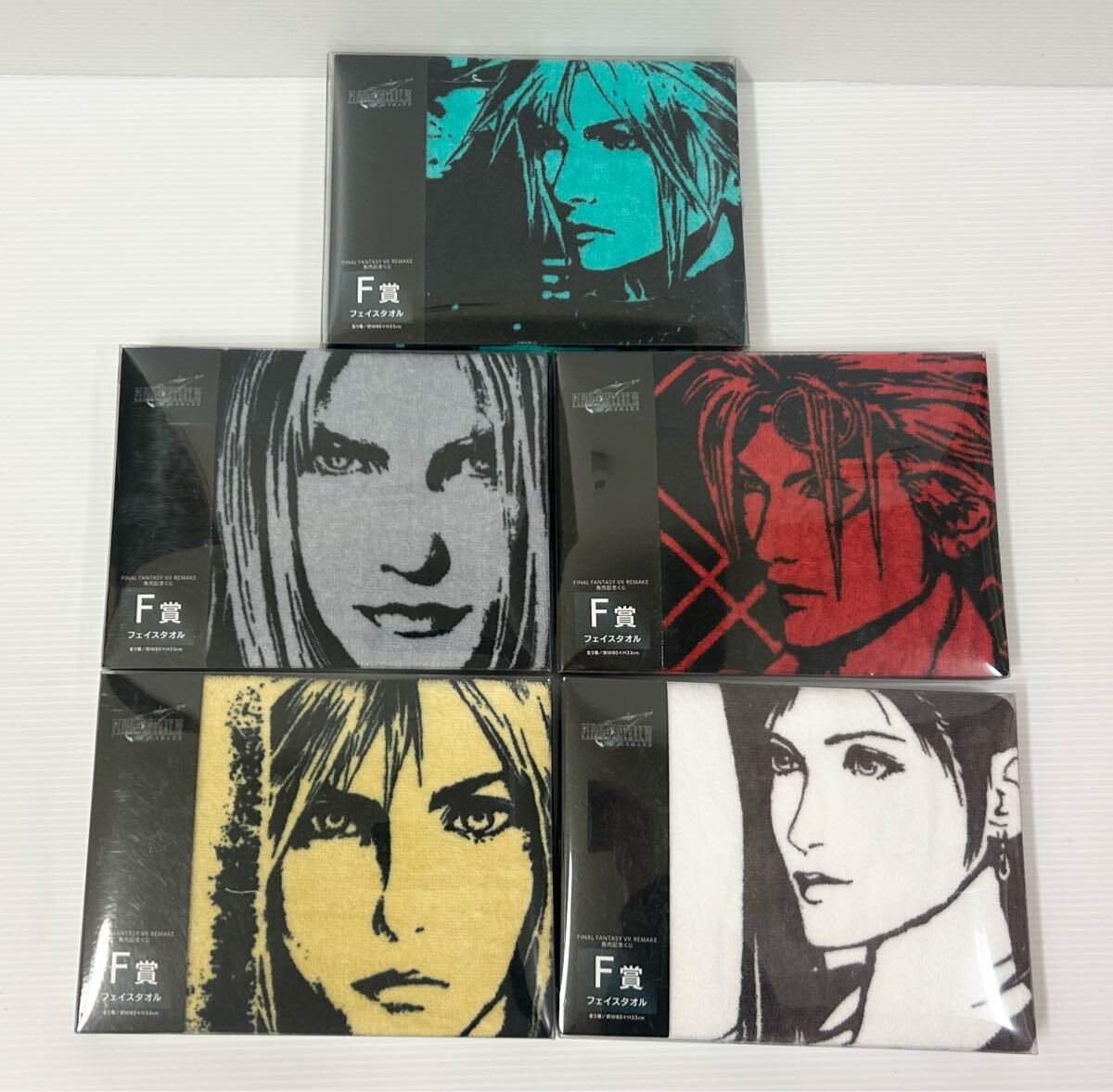 フェイスタオル ファイナルファンタジーVII リメイク 発売記念くじ セフィロス クラウド ティファ ルーファス レノ ルード 全5種セット拍卖