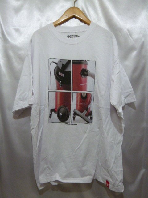 GENERAL RESEARCH ジェネラルリサーチ 復刻Tシャツ 掃除機 フォトT 半袖 Vacuum Cleaner 2021 ハンカチ付 サイズL 白 メンズ トップス拍卖