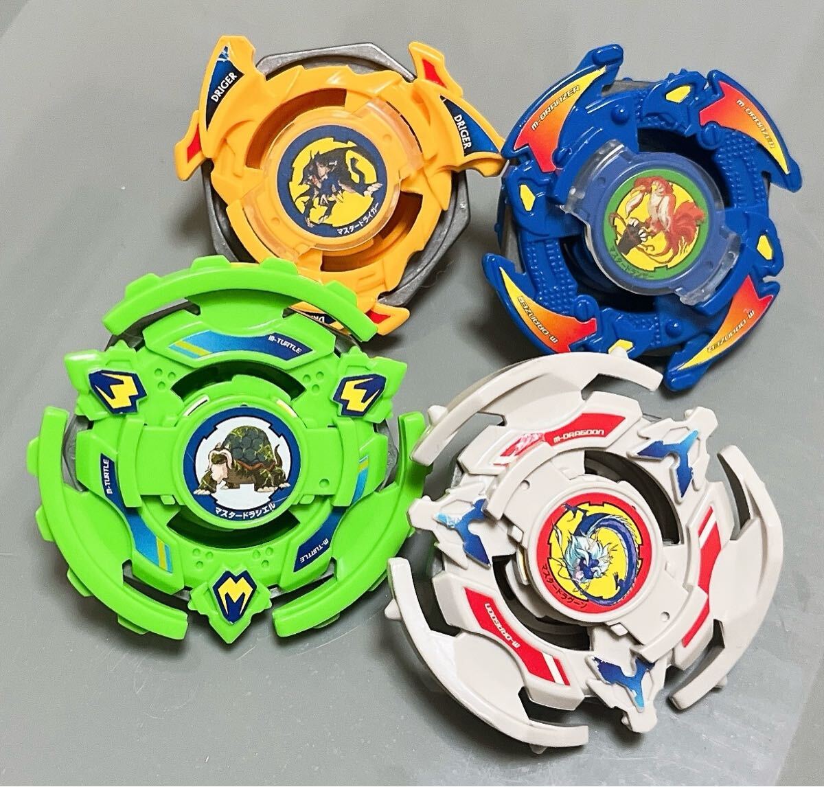 美品 マスター四聖獣シリーズ 爆転シュートベイブレード マスタードラグーン マスタードランザー マスタードライガー マスタードラシエル拍卖