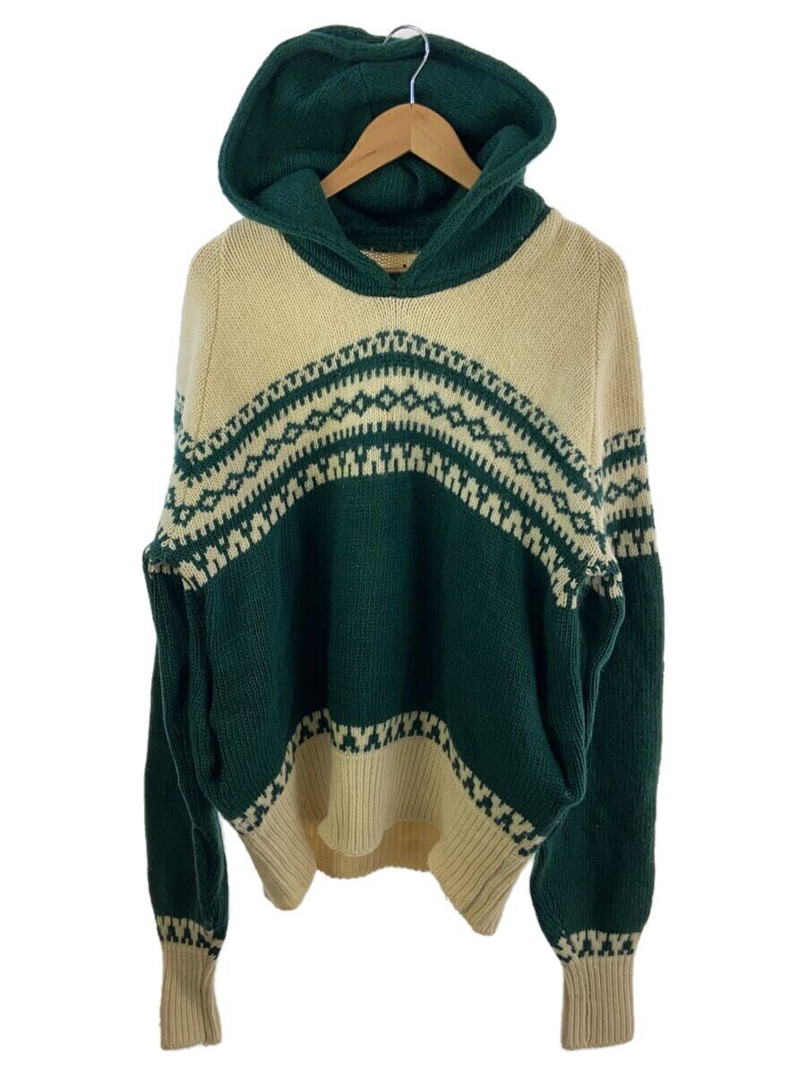 ニット・セーター(厚手)/XL/ウール/GRN/総柄拍卖