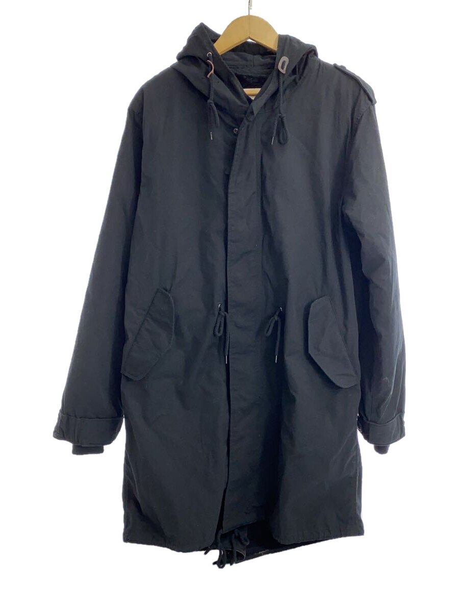 HOUSTON◆モッズコート/XL/ポリエステル/BLK/無地/21WP17拍卖
