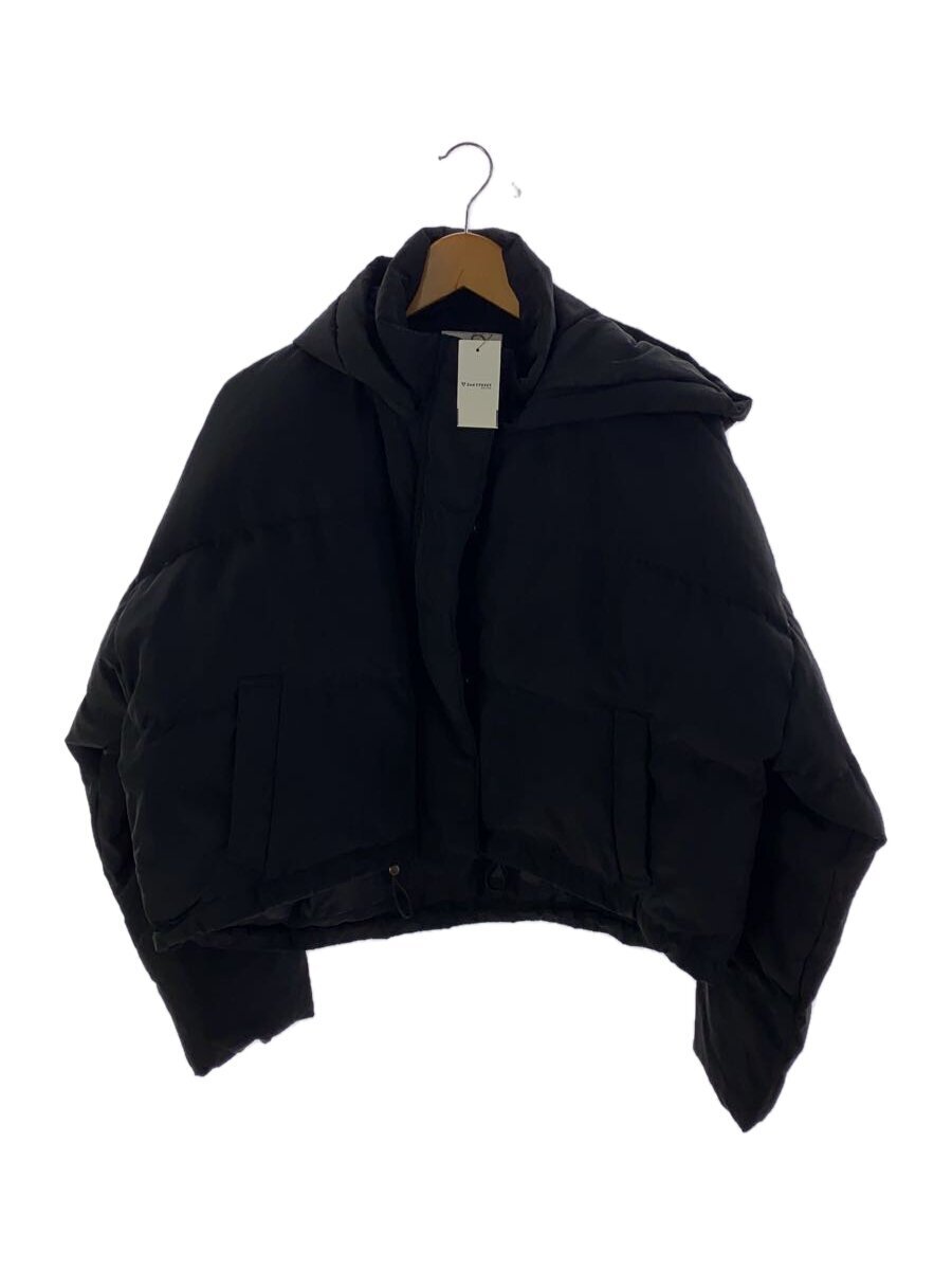 GYDA◆ショートダウンジャケット/FREE/ポリエステル/ブラック/黒/21AW/レディース/フーディ/拍卖