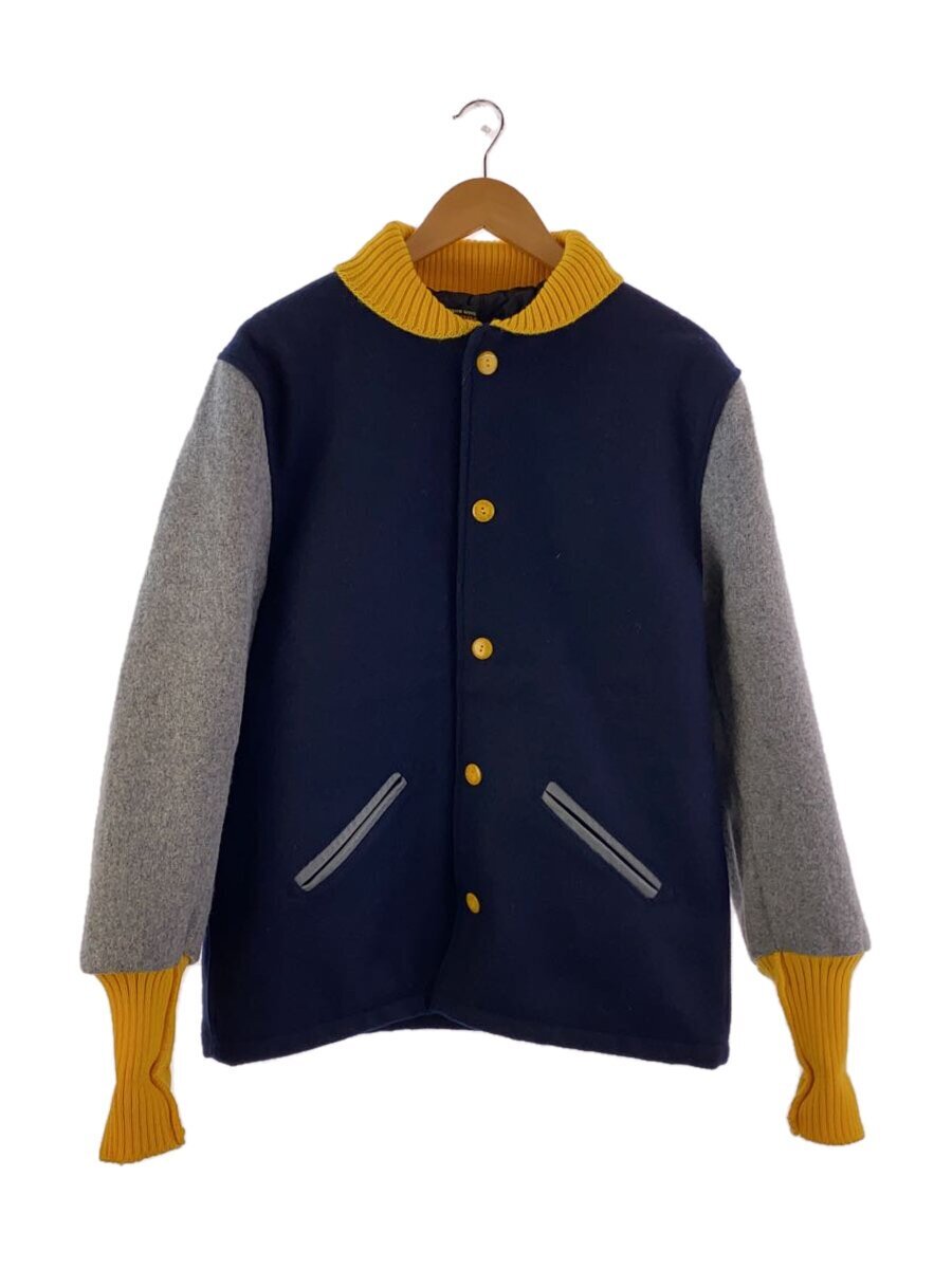 SKOOKUM◆ファラオジャケット/USA製/スタジャン/38/ウール/ネイビ×グレー拍卖