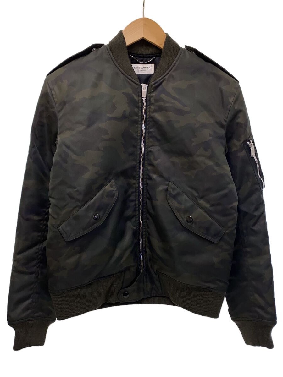 SAINT LAURENT◆MA-1/フライトジャケット/46/ナイロン/カーキ/カモフラ/397643 Y009P 8436拍卖