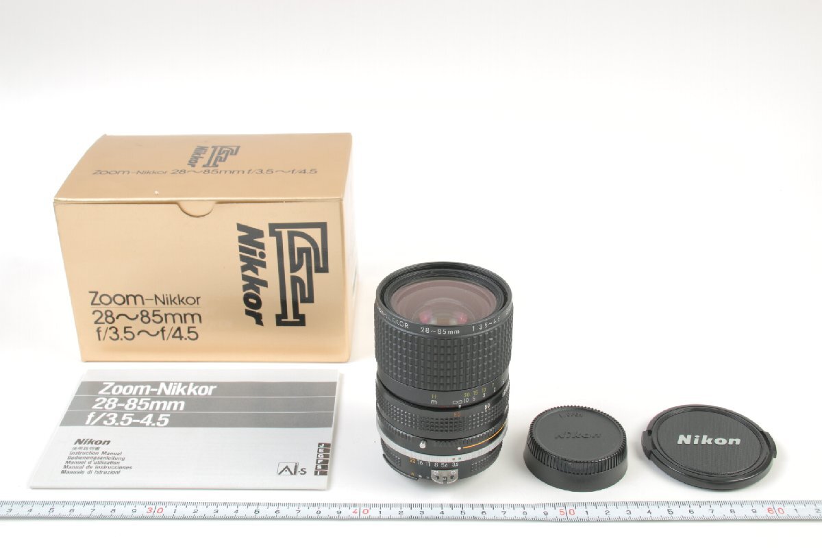 ※ Nikon ニコン ズームレンズ Ai-S Zoom-Nikkor 28-85mm f3.5-4.5 前後キャップ 説明書 箱付 c0699拍卖