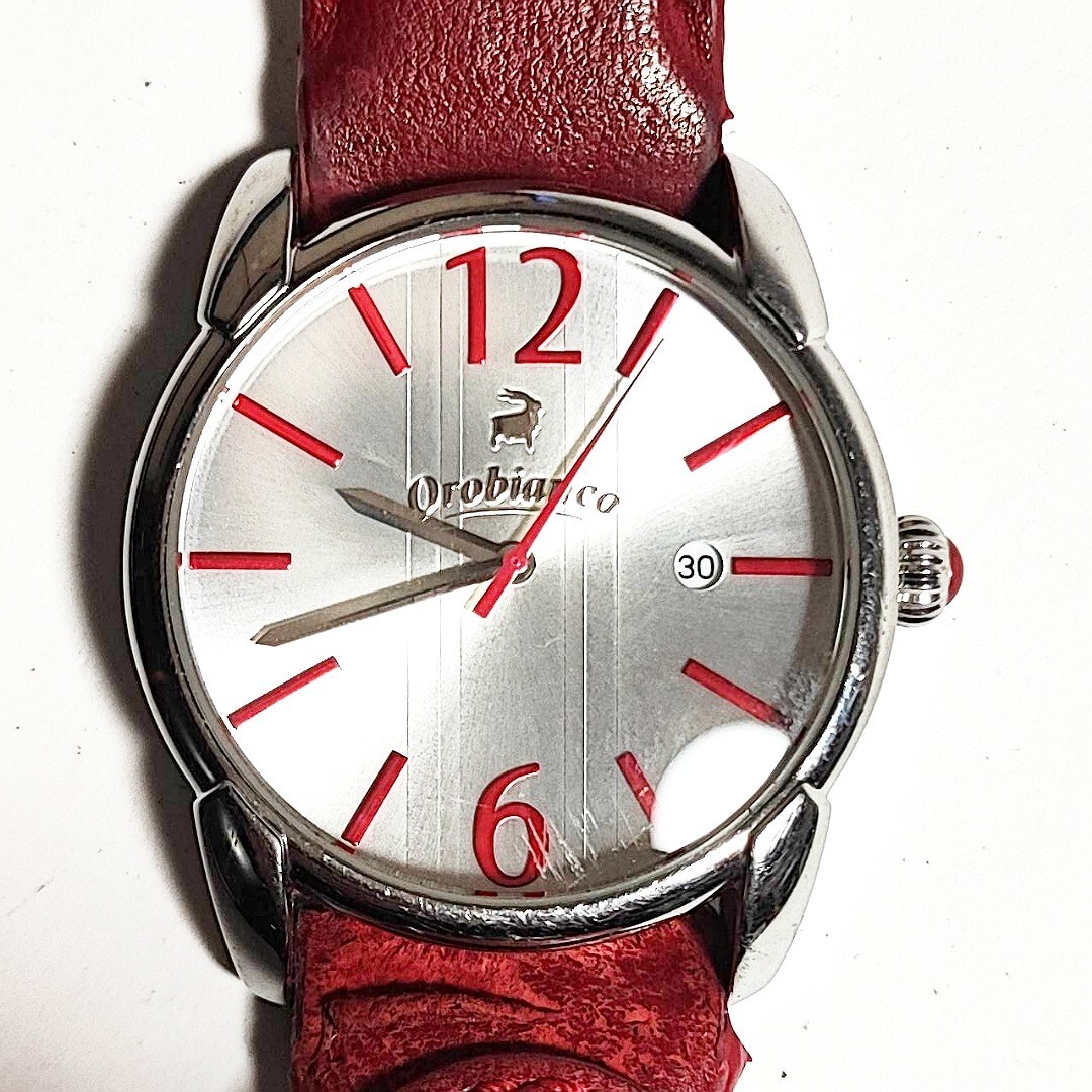 動作品 OROBIANCO オロビアンコ クォーツ アナログ メンズ腕時計 稼働品 r209拍卖