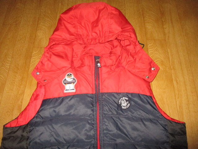 シナコバマリン お洒落ゴルフ・パッチ付き・フード取り外し可能・ダウンベスト・ジャケット 美中古 サイズM拍卖