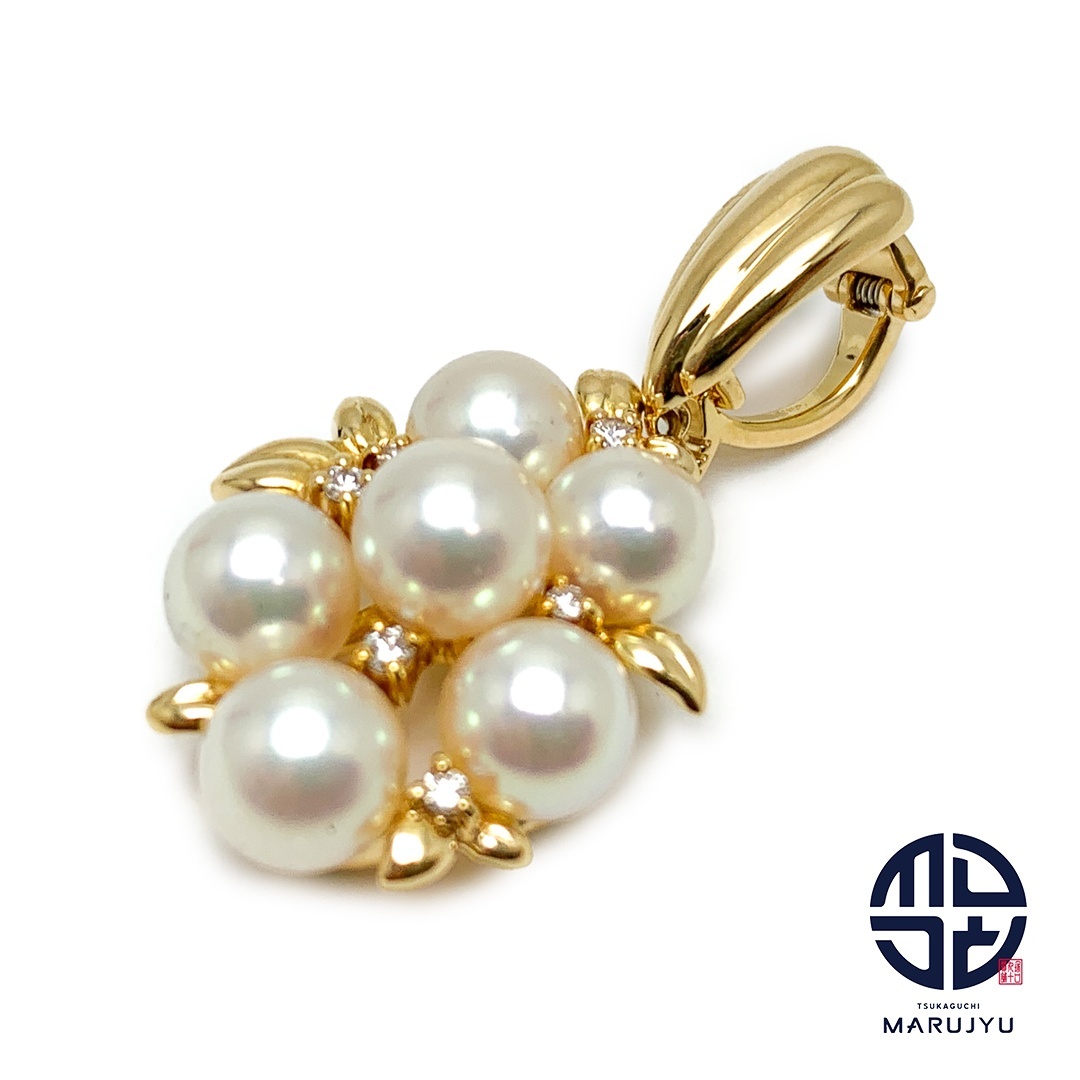 TASAKI タサキ K18YG 18金イエローゴールド 真珠 アコヤパール ダイヤ ペンダントトップ チャーム ジュエリー アクセサリー ブランド拍卖