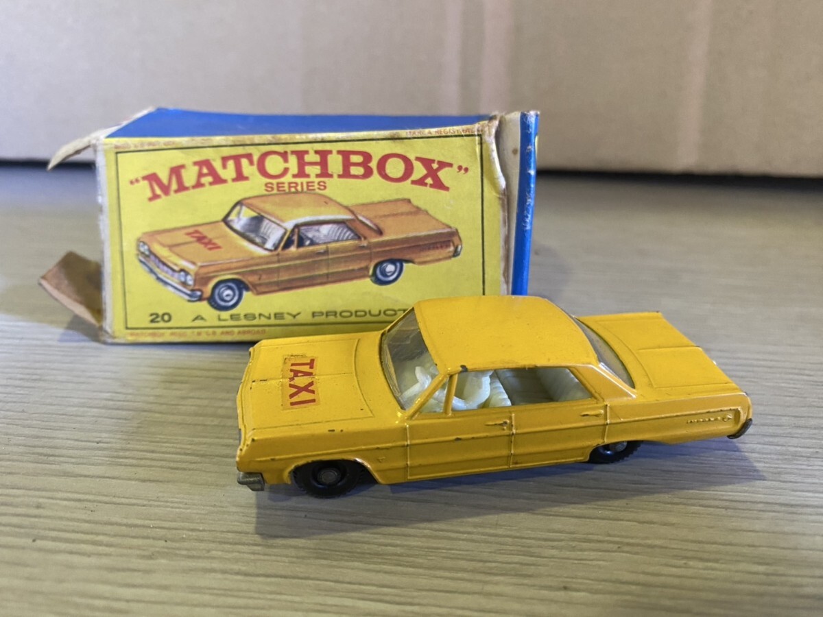 【当時物】レズニー ミニカー MATCHBOX マッチボックス■20 TAXI-CAB 箱付 イギリス ヴィンテージ GPN-25022808拍卖