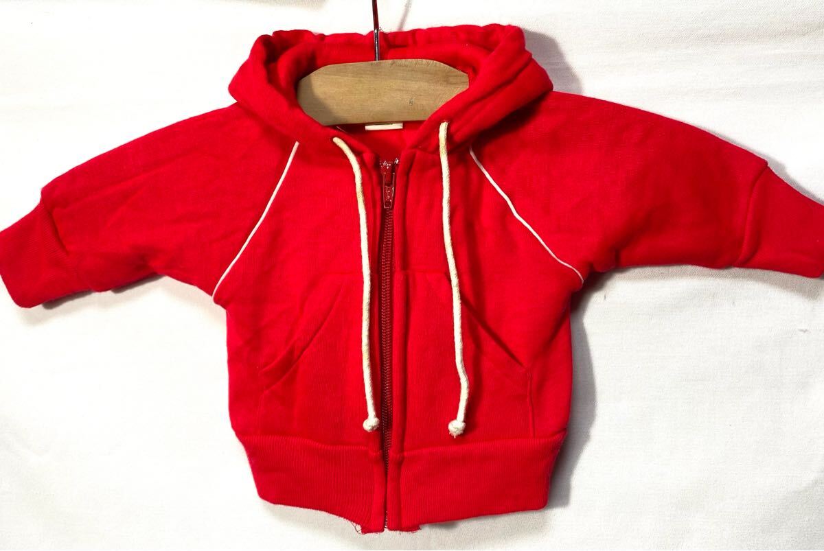 ■ 赤ちゃん用 80s 80年代 ビンテージ Sears シアーズ ラグラン フルジップ スウェット フーディー パーカー レッド アメカジ ストア系 ■拍卖