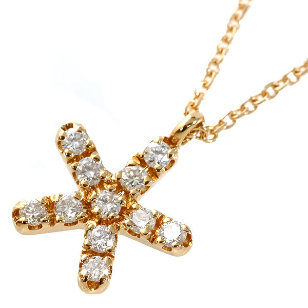 送料無料 本物 ダイヤモンドネックレス K18YG ダイヤ0.20ct スターフィッシュ レディースペンダント おしゃれ 普段使い拍卖