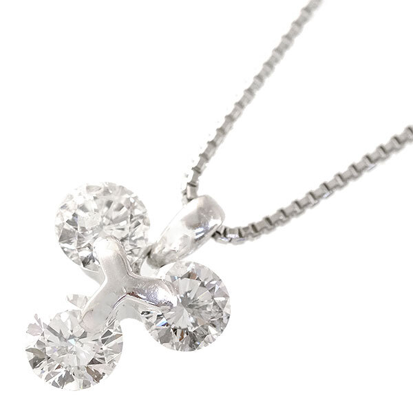 送料無料 本物 ダイヤモンドネックレス PT900 PT850 プラチナ ダイヤモンド1.024ct レディースペンダント おしゃれ 上品拍卖