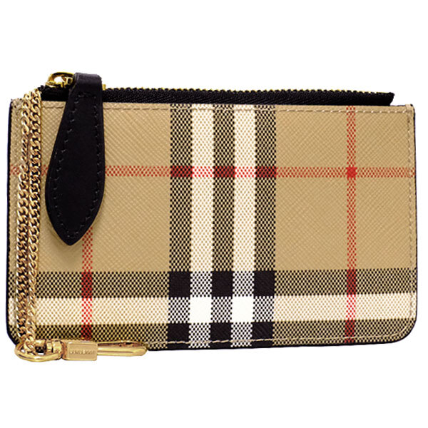 送料無料 本物 極美品 BURBERRY チェーン付コインケース 財布 8057472 ノバチェック メンズ レディース おしゃれ 可愛い拍卖