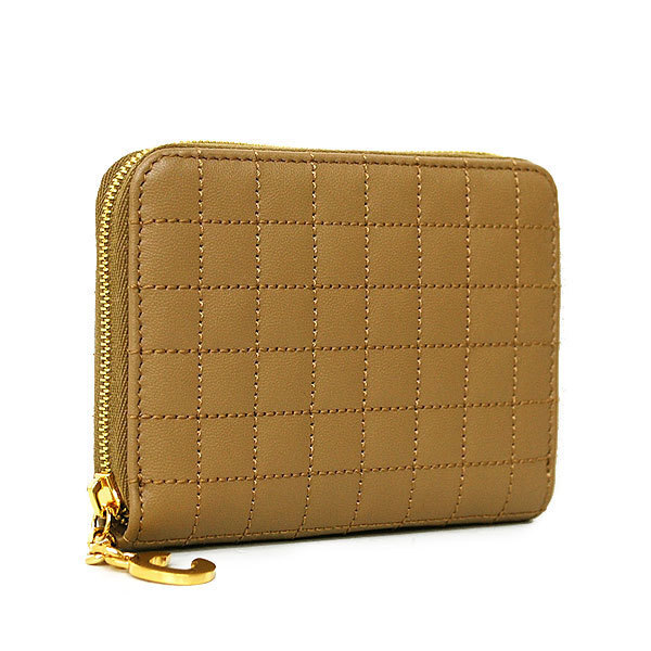 送料無料 本物 新品 CELINE セリーヌ Cチェームコインケース 財布 コンパクトウォレット ベージュ キルティング 女性拍卖