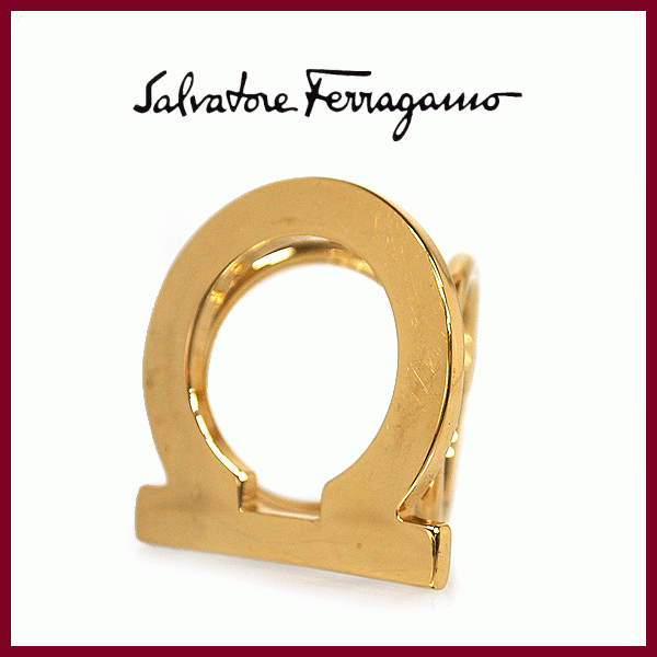 送料無料 本物 Farragamo フェラガモ スカーフリング ガンチーニ ゴールド GP おしゃれ レディース ファッション小物拍卖