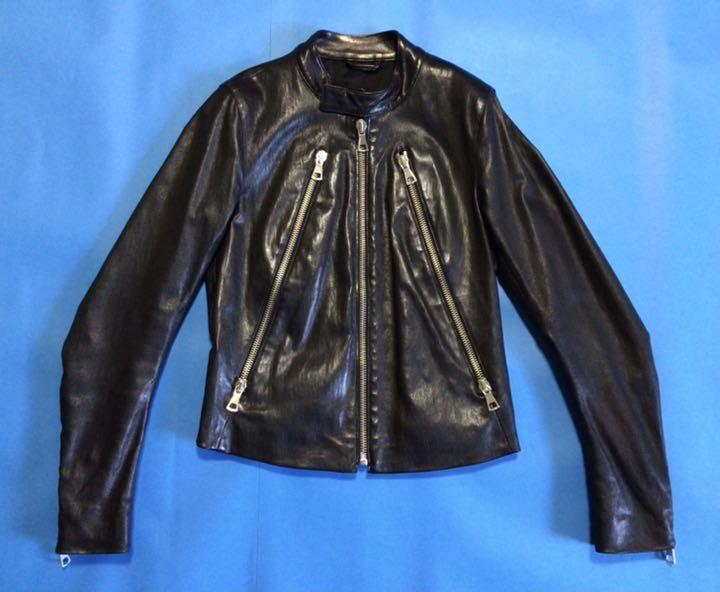 ★名作06年マルジェラ 八の字 ライダースジャケット 黒 (40) イタリア製 拍卖