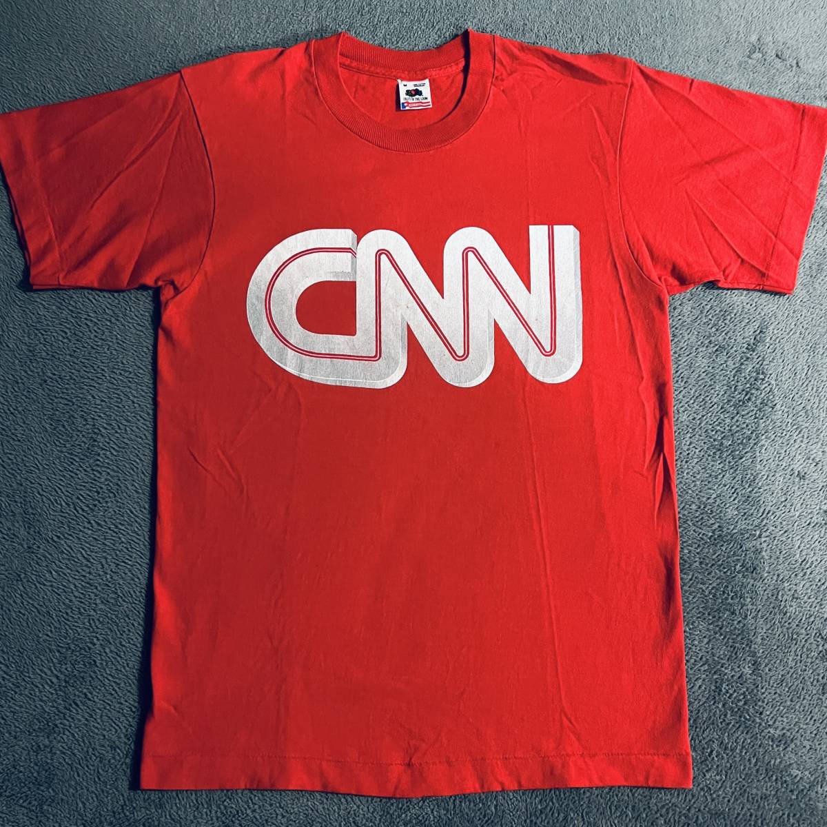 ★ 送料込み USA製 90's ヴィンテージ CNN FRUIT OF THE LOOM T-SHIRTS フルーツオブザルーム 古着 M ★拍卖