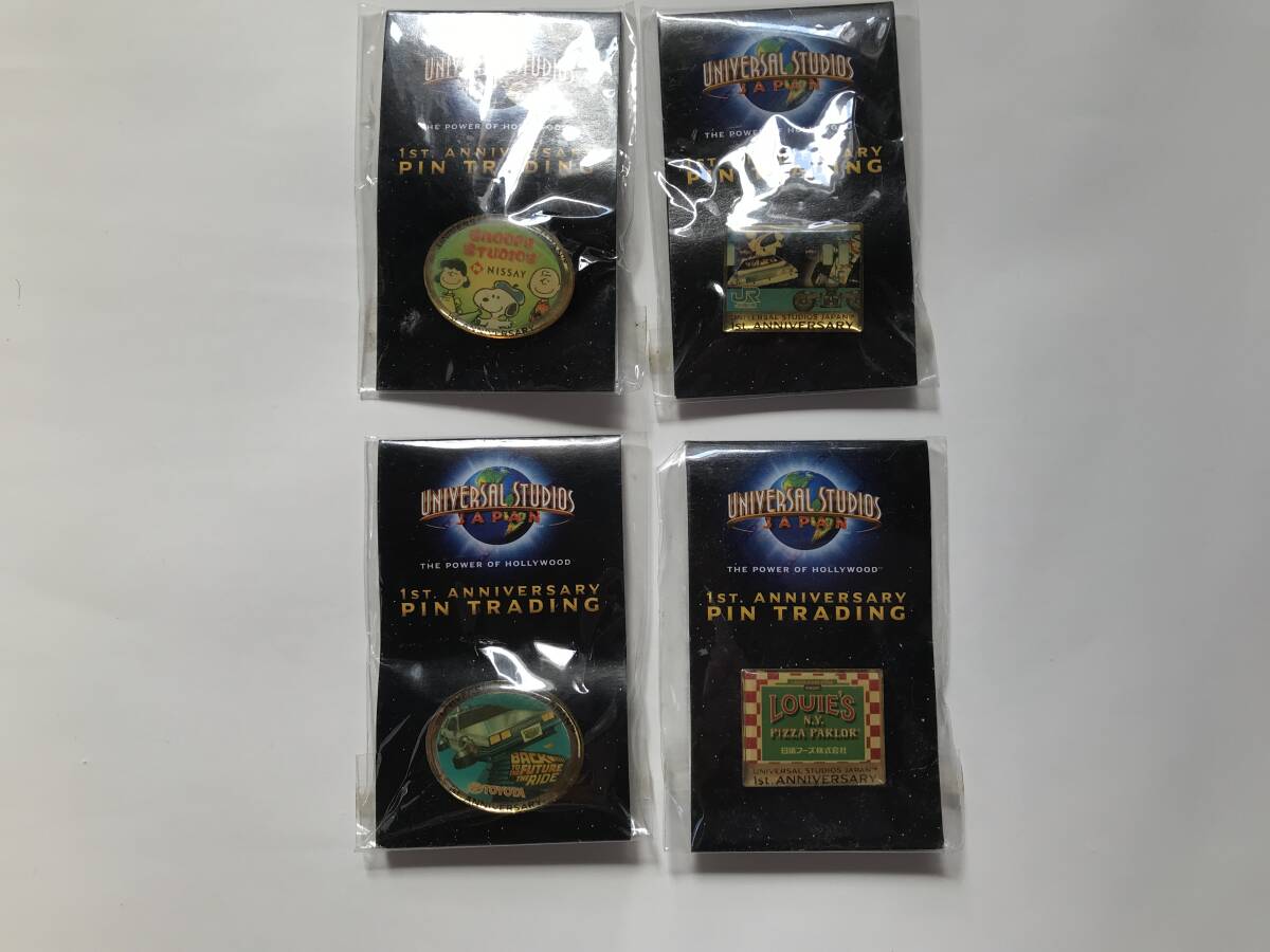 未開封★ユニバーサルスタジオジャパン★1周年記念ピントレーディング 4個★拍卖