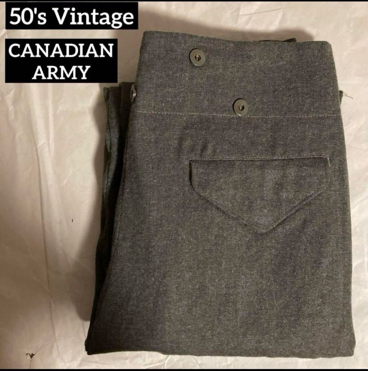50s CANADIAN ARMY CADET カナダ軍BATTLE DRESS Trousersバトルドレスミリタリーウールトラウザーパンツ1955年オールドヴィンテージ拍卖