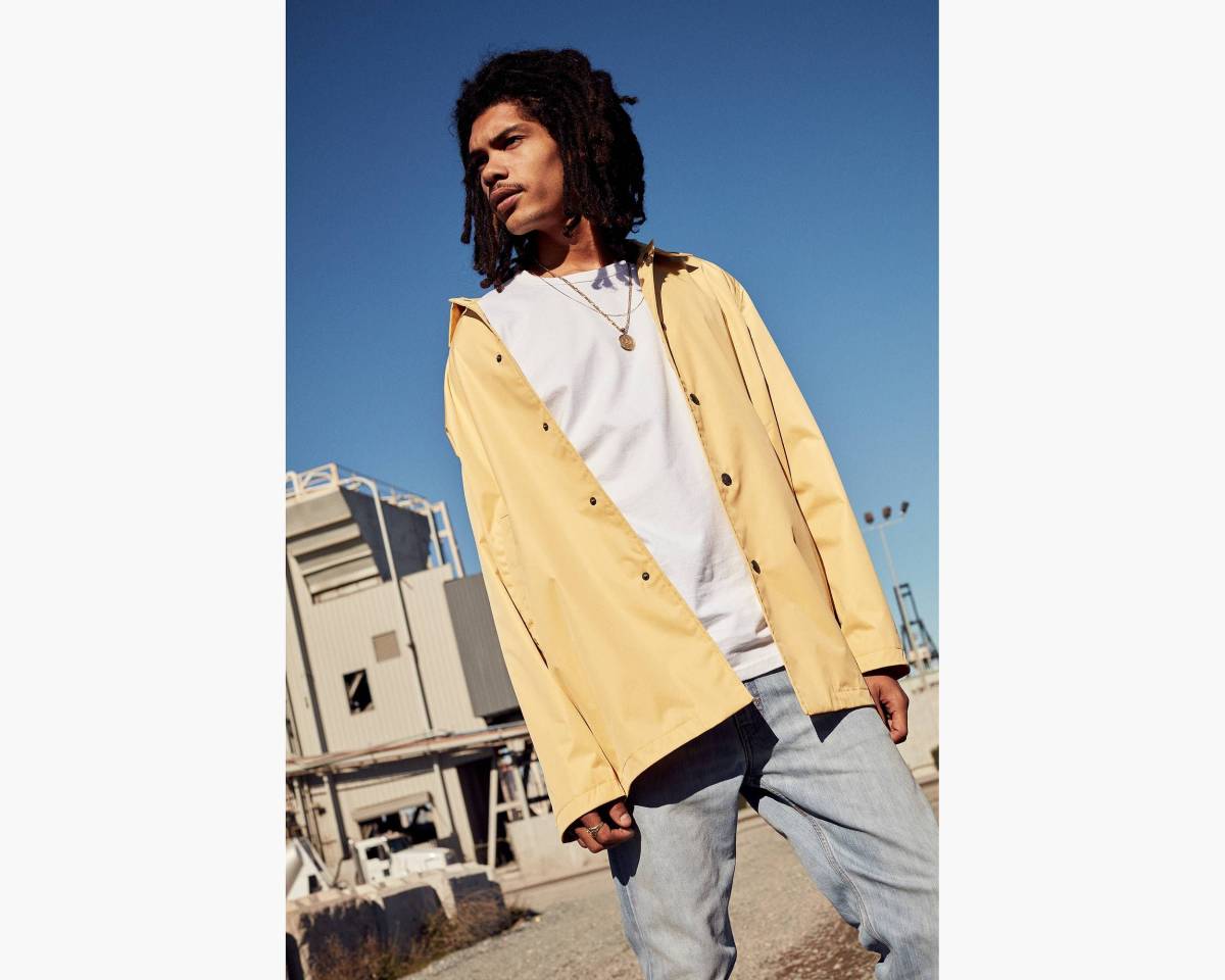 levi's skateboarding リーバイス コーチジャケット L ライトイエロー スケート LVC スケートボーディング レインコート ゴルフ拍卖