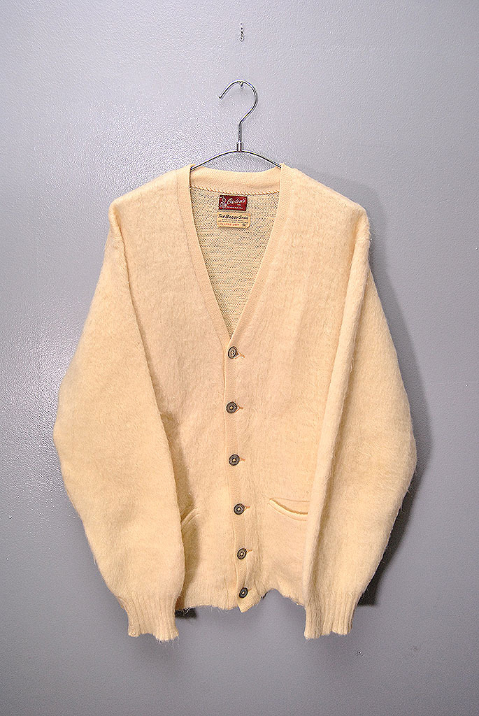 60's Vintage Ordon's Kid Mohair Cardigan ヴィンテージ キッドモヘア カーディガン ウール クリーム M拍卖
