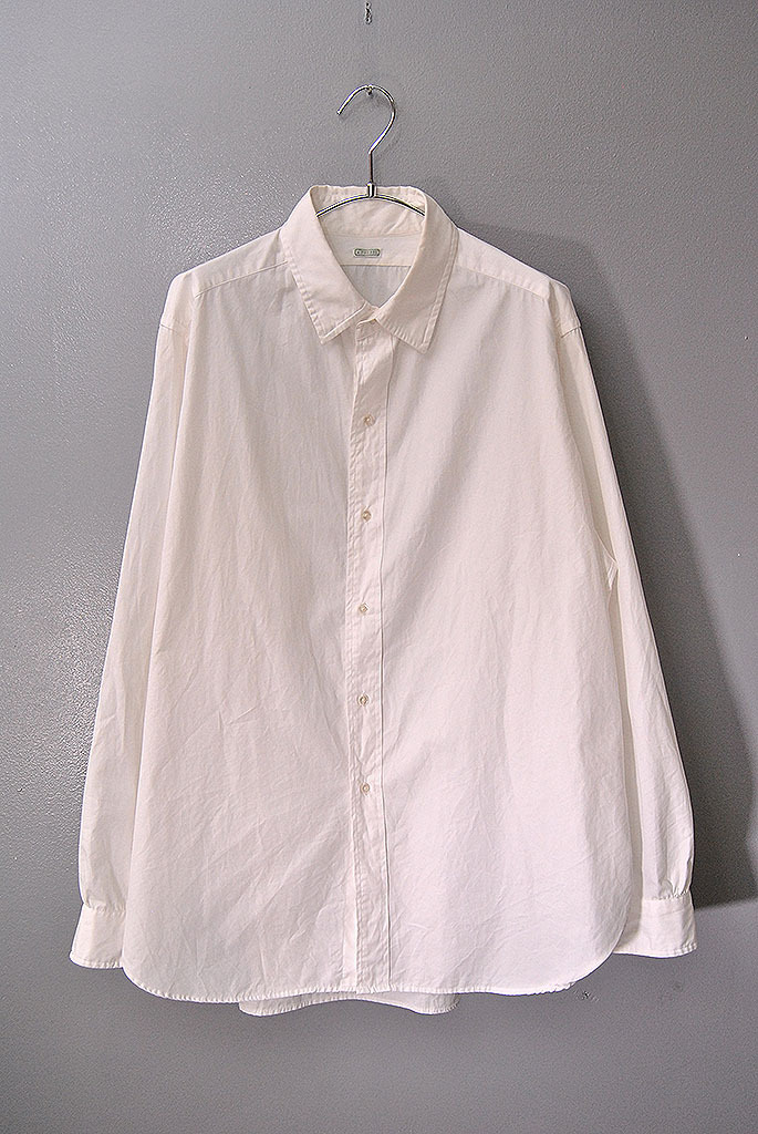 A.PRESSE Regular Collar Shirt アプレッセ レギュラーカラー 長袖シャツ ホワイト 3拍卖