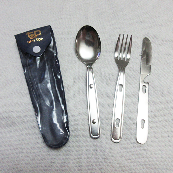 未使用 長期保管品■ NEW TOP カトラリーセット スプーン フォーク ナイフ キャンプ アウトドア 災害 避難 東京トップ ヴィンテージ レトロ拍卖