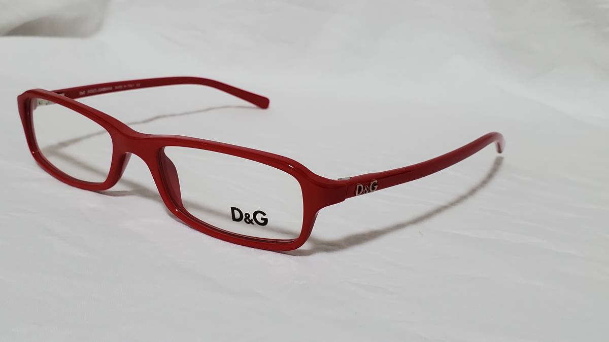 正規未 レア DOLCE&GABBANA オールドクラシック D&Gロゴ ルージュフルフレームメガネ 赤 ドルガバ ビビッドアイウェア 眼鏡 サングラス〇拍卖