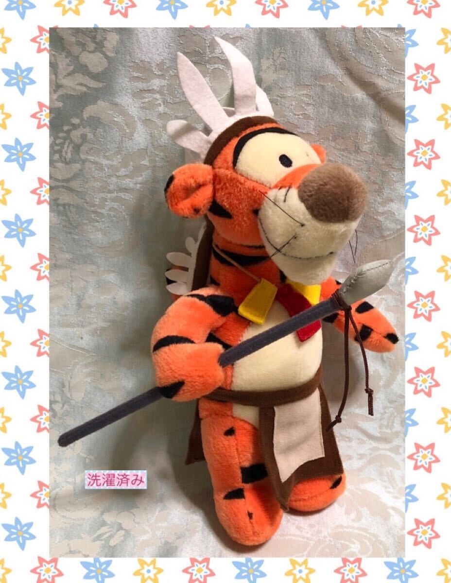 2003 くまのプーさん ティガー 部族 インディアン ぬいぐるみ SEGA Fun Fan AMUSE セガ とら トラ 虎 ディズニー ※洗濯済拍卖